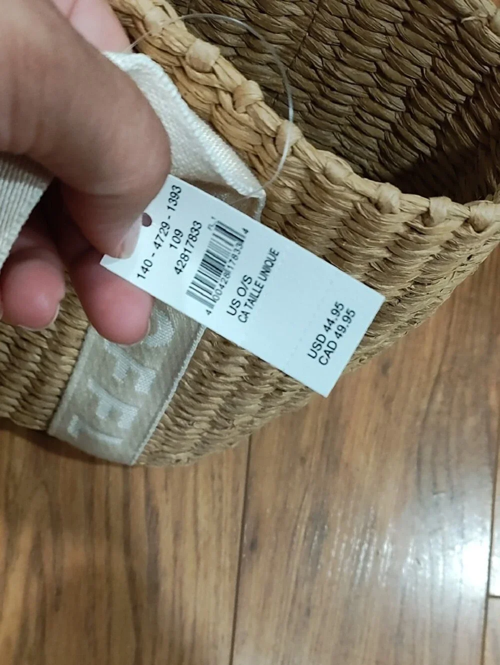 Offline by aerie Natural Woven Straw Tote with Cream Logo Straps